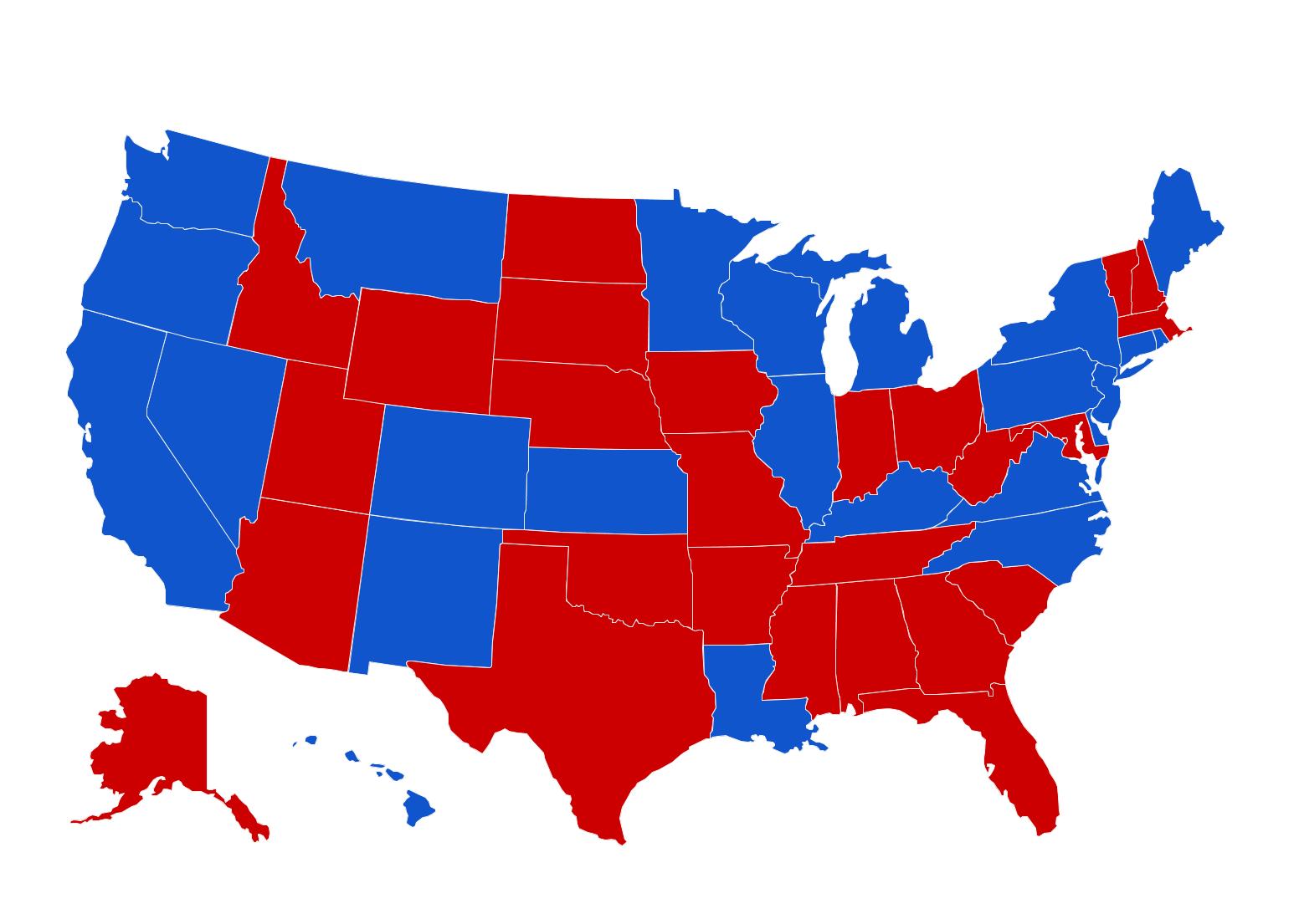 Us Map By Political Party - Map